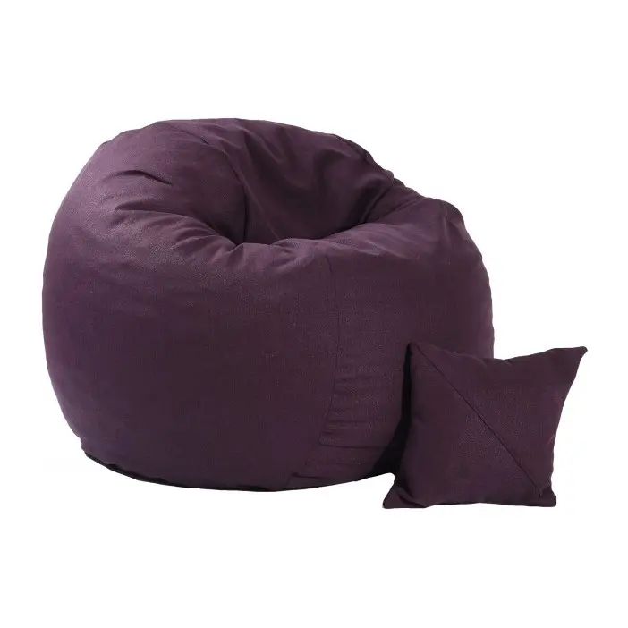 Комплект Pufrelax барбарон, с декоративна възглавница, Размер L, King Size, Fancy Purple, Гама Premium, Перящ се текстилен калъф, Трансформира се в легло, Пълнеж с микс от мемори пяна и дунапрен