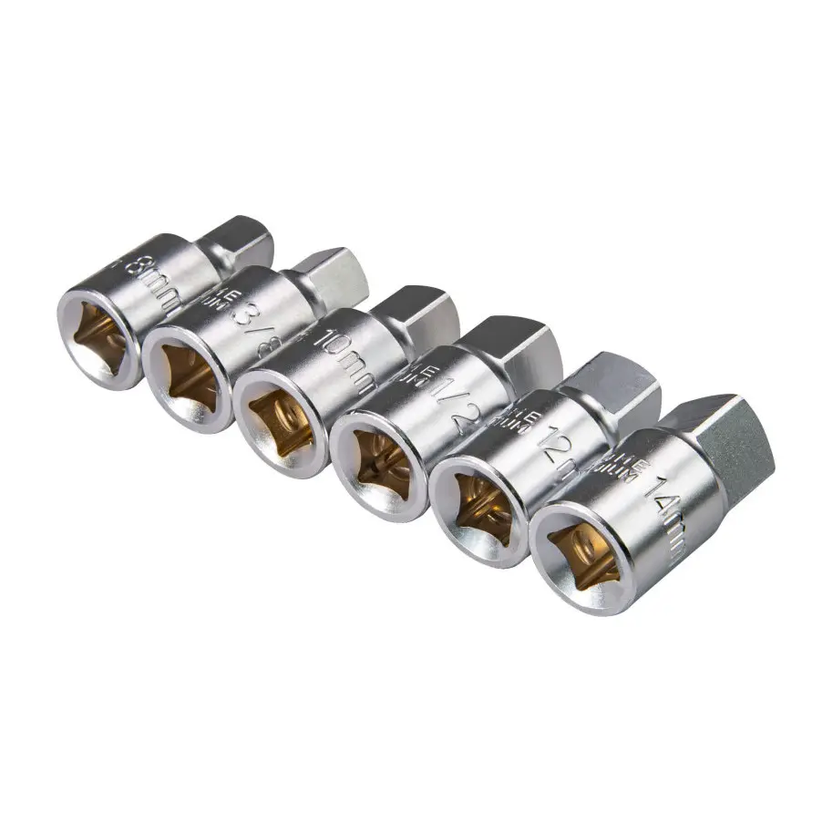 К-кт накрайници 3/8" за картер, 8,10,12,14мм,3/8",1/2" Topmaster Professional, (35929715)