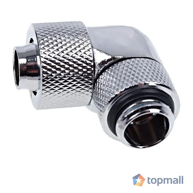 Фитинг Alphacool Eiszapfen, Удължител, 90°, 13/10mm, G1/4, Сребрист, (35936401)