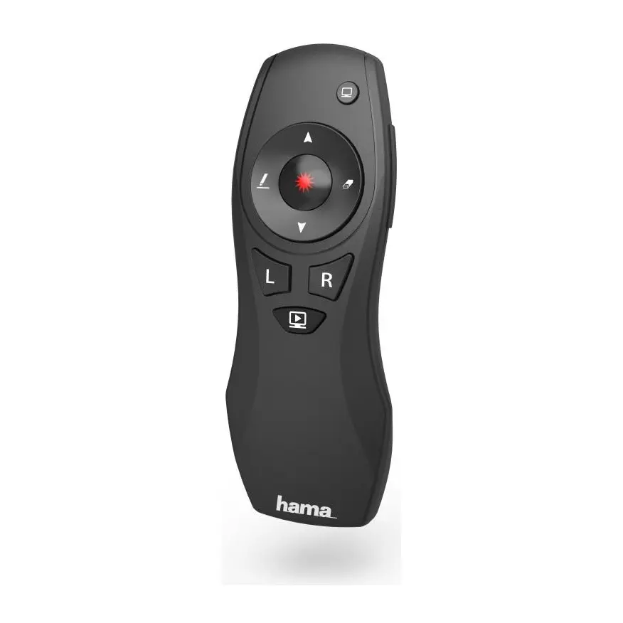 Лазерен безжичен презентер HAMA 'X-Pointer 6 in 1' , Черен, (35933677)