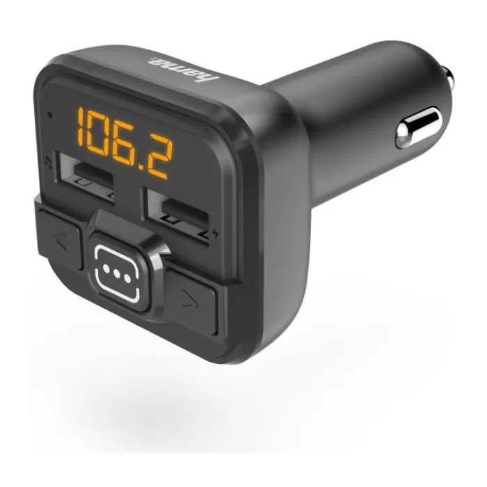 FM Трансмитер HAMA AUX-IN, USB-IN, MP3, Черен, 14163, (35934248)