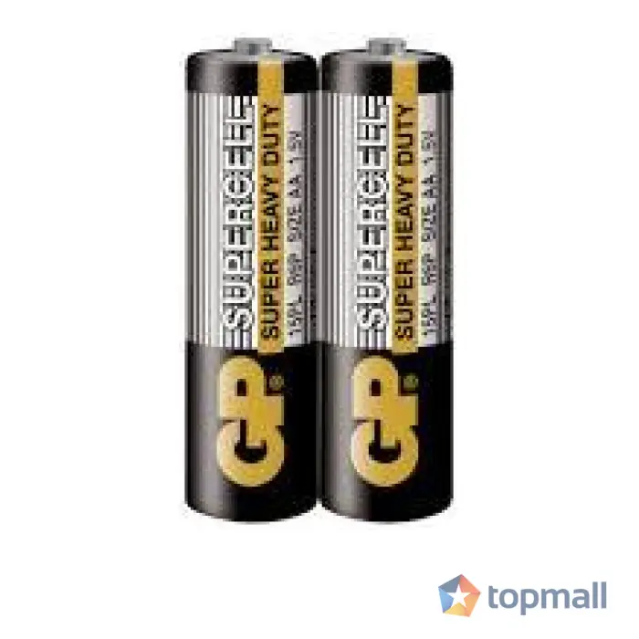 Цинк карбонова батерия GP SUPERCELL, 15PL-S2, R6, 2 бр. в опаковка / shrink, 1.5V, (35933885)