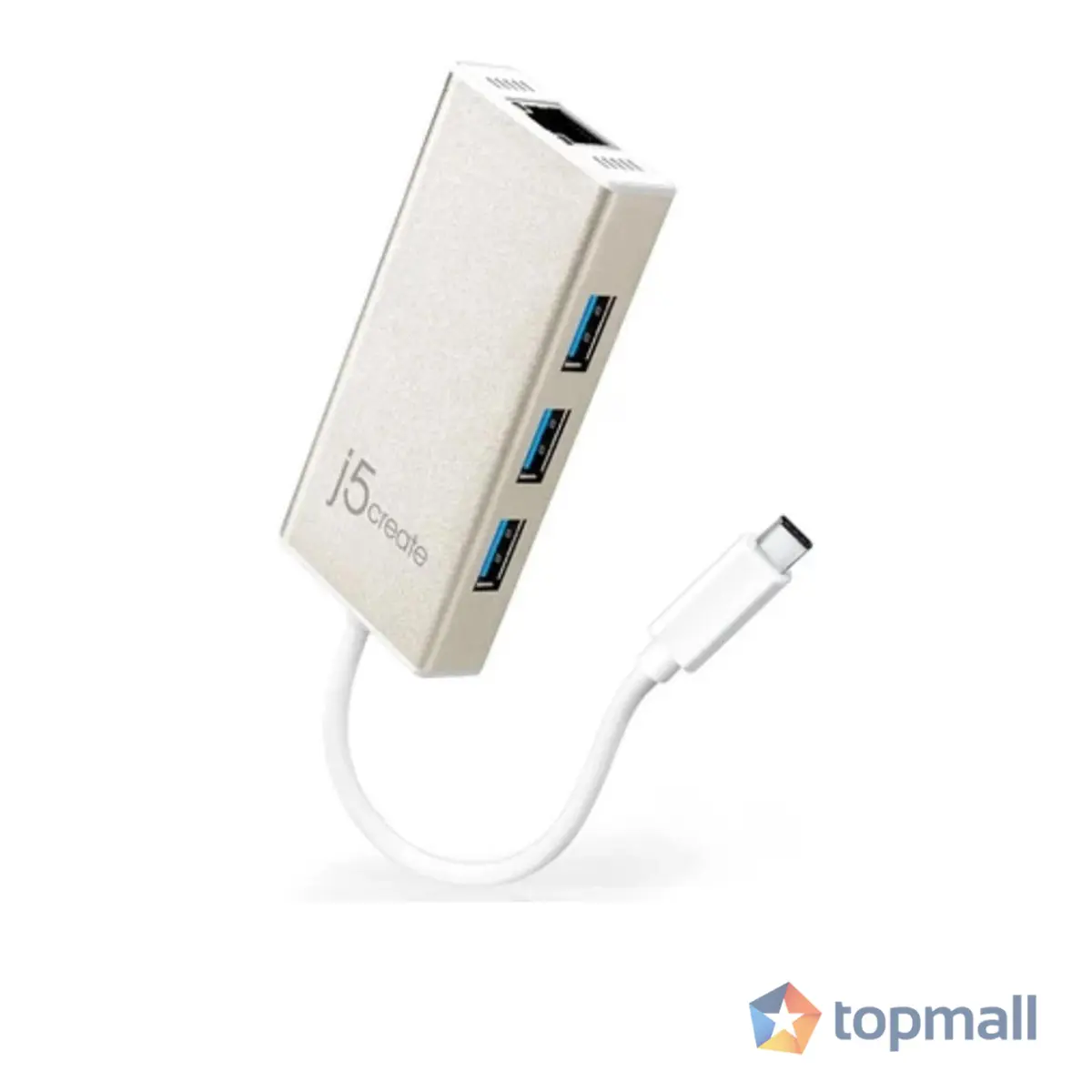 Хъб 3-портов J5create JCH471, USB-C 3.1, USB-A 3.0, Gigabit Ethernet, (35936663)