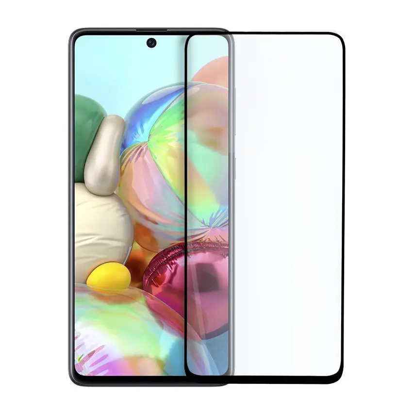 Стъклен протектор CURVED GLASS 9D за SAMSUNG GALAXY A71, Черен 