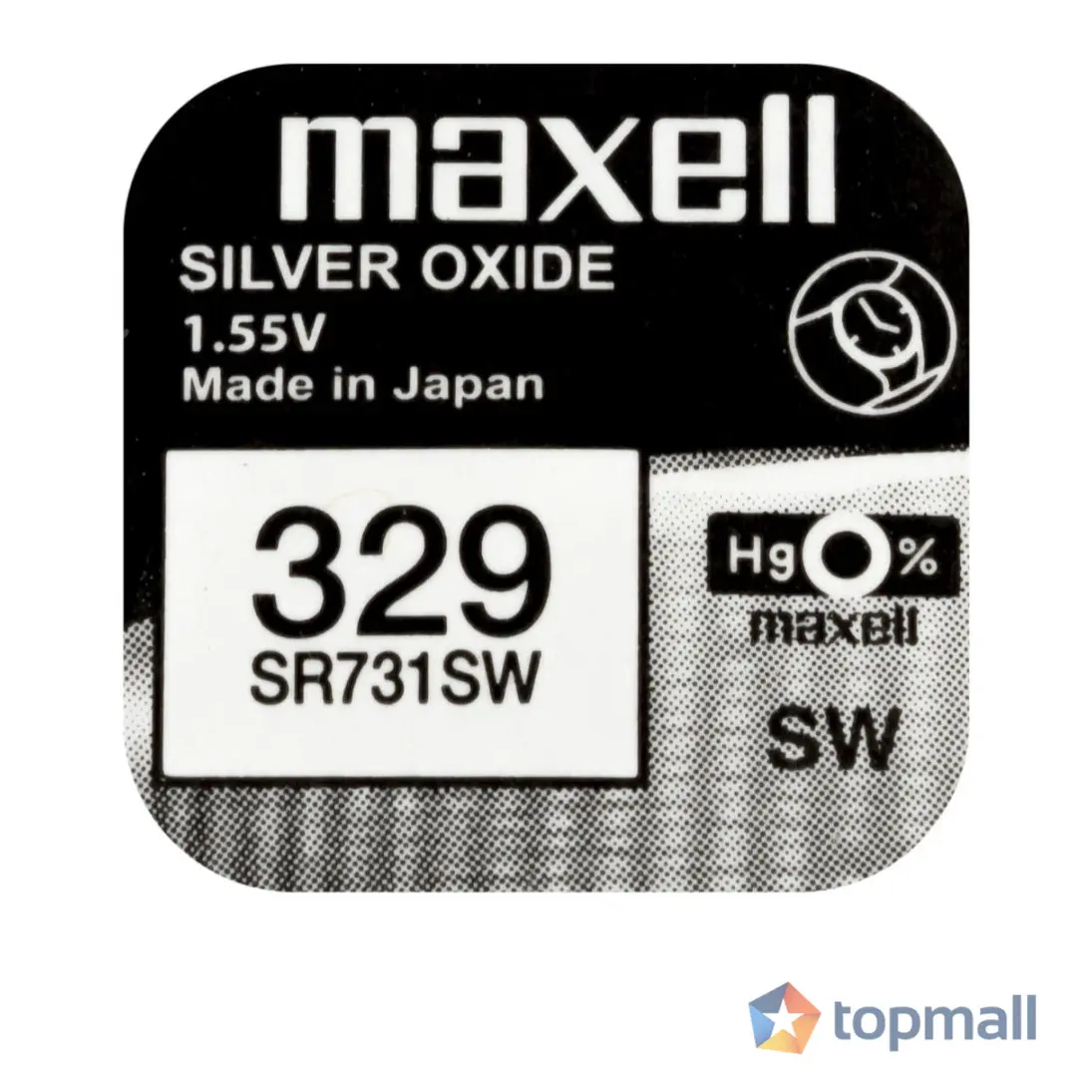 Бутонна батерия сребърна MAXELL SR731 SW / 329/, 1.55V, (35933441)