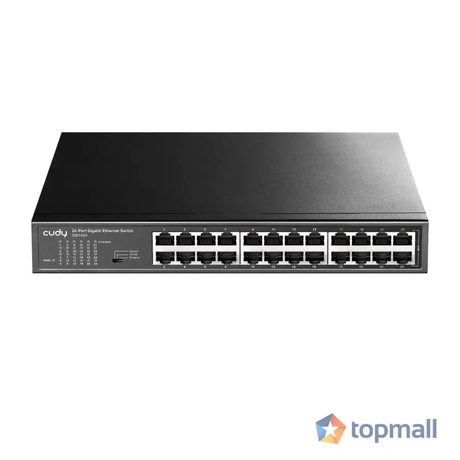 Суич Cudy GS1024, 24 портов, 10/100/1000, Auto-MDI/MDIX, за 19' rack, (35935299)