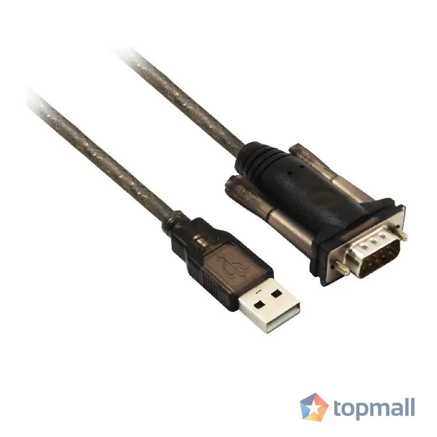 Кабел конвертор ACT Ewent AC6000, USB-A мъжко - Сериен порт D-sub 9-pin мъжко, 1.5 м, Черен, (35935145)