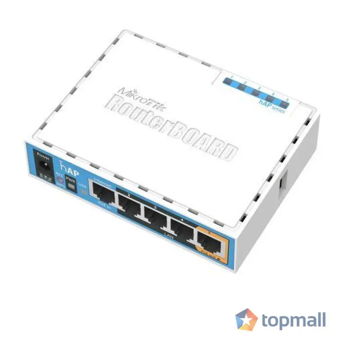 Безжичен Access point MiKrotik HAP RB951UI-2ND, 5 x 10/100 Mbps, PoE, Бял, (35933353)