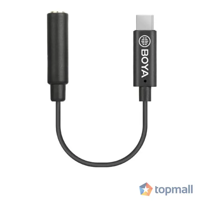 Адаптер BOYA 3.5mm TRS женски към USB-C мъжки, 6cm, BY-K4, (35934991)