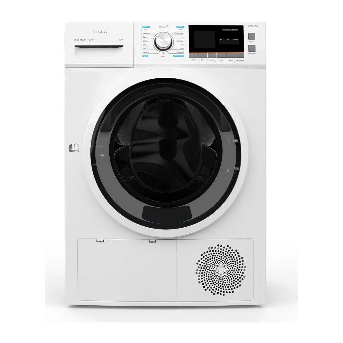 Сушилня Tesla WT8H91M, термопомпа, 8 кг, Клас A++, 16 програми, Бял , (11531)
