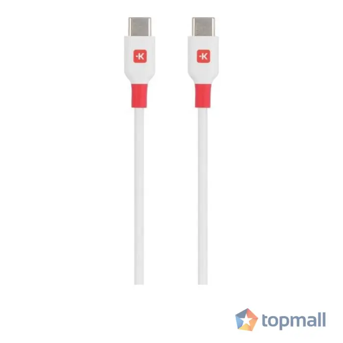 Кабел Skross, USB-C - USB-C мъжко, USB 2.0, 1.2м, Бял, (35937599)