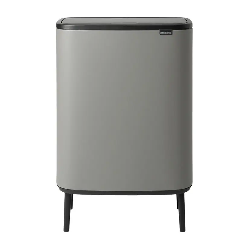 Кош за смет Brabantia Bo Touch Hi 2x30L, Mineral Concrete Grey, (35941641)