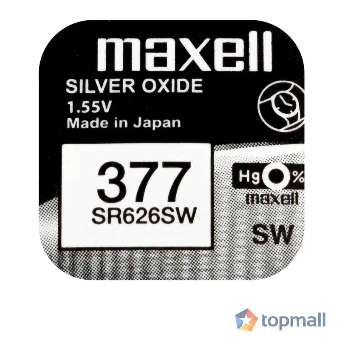 Бутонна батерия сребърна MAXELL SR626 SW /AG4/377/ 1.55V, (35932592)
