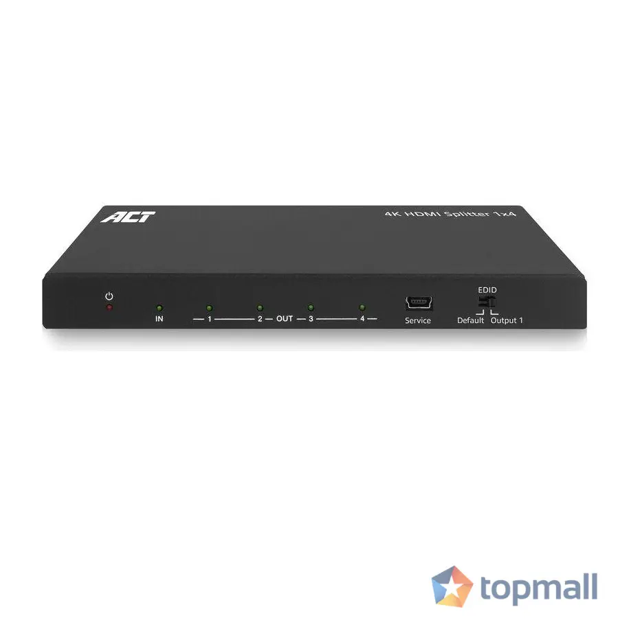 ACT HDMI Сплитер AC7832 4К HDMI сплитер, 1 вход.4 HDMI изхода, (35940172)