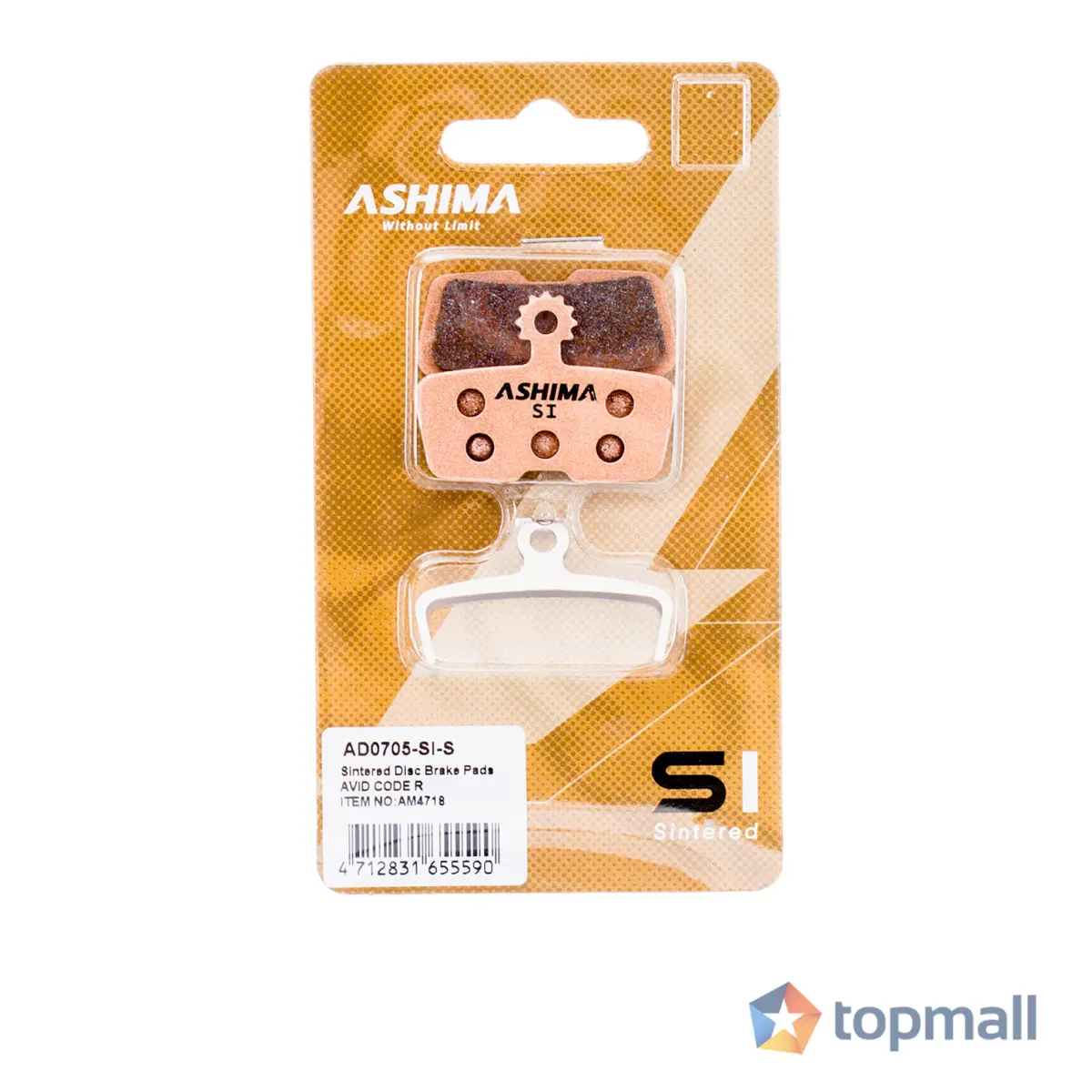 Накладки за велосипед ASHIMA, AD0705-SI-S w/spring, 8335