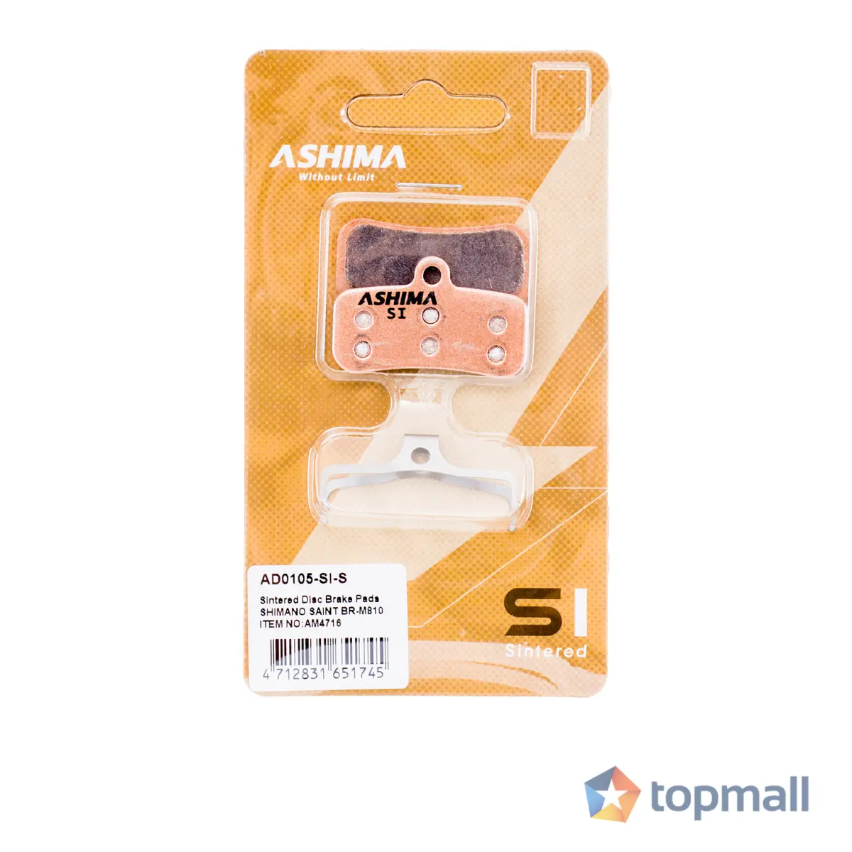 Накладки за велосипед ASHIMA, AD0105-SI-S w/spring, 8329