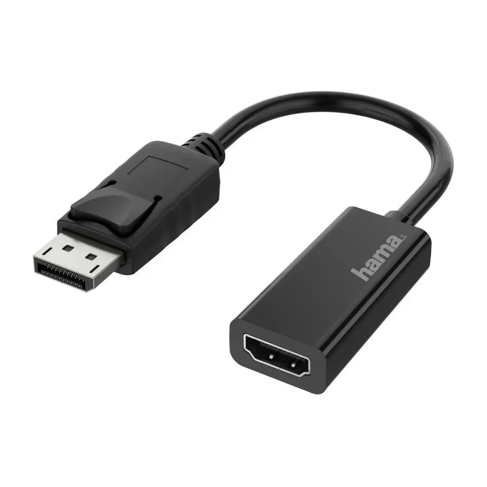 Адаптер HAMA, DisplayPort мъжко - HDMI женско, Ultra HD, 4K, Черен, (35935228)
