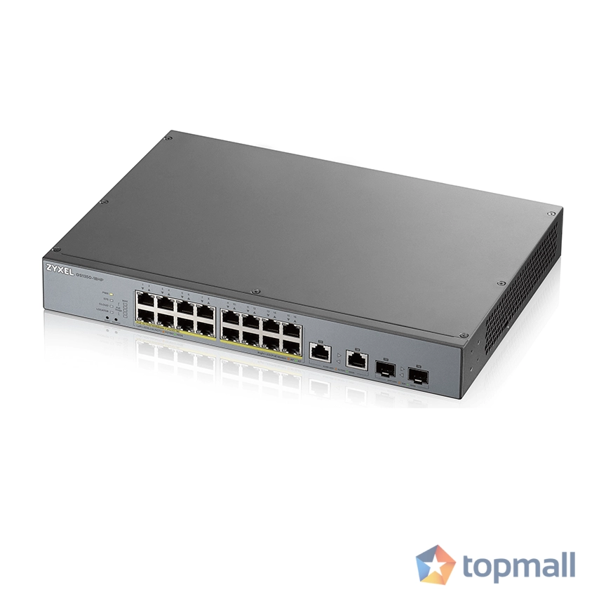 Суич ZyXEL GS1350-18HP, 18-портов, Gigabit, Управляем, PoE 250W, (35937152)