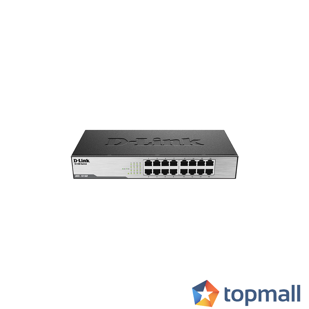 Суич D-Link DES-1016D/E, 16 портов 10/100, Desktop, rack mount, (35933276)