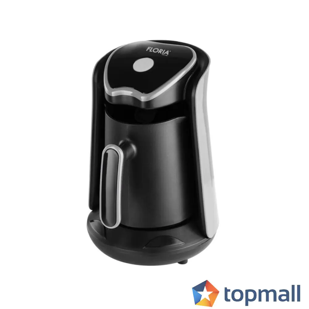 Електрическо джезве Floria ZLN1122, 600W, 500 мл, 65-100°C, Турско кафе/чай, Сензор против преливане, Капково филтриране, Черен, (35950072)