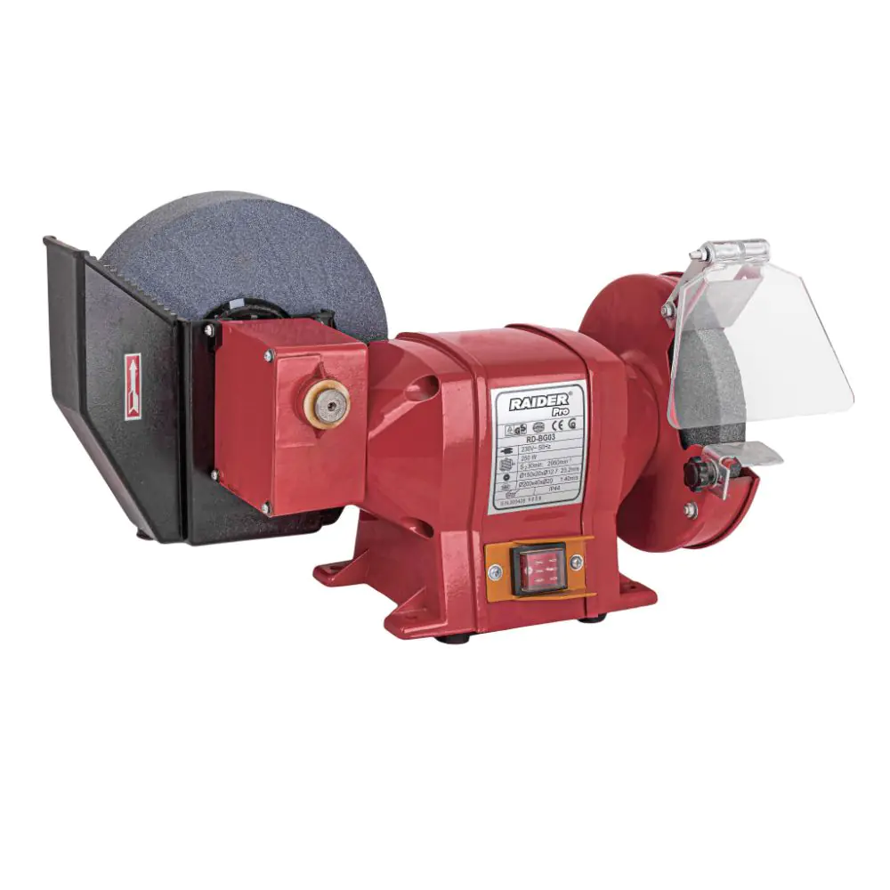 Шмиргел редукторен 250W ø150-200mm RAIDER PRO RDP-BG03, (35924558)