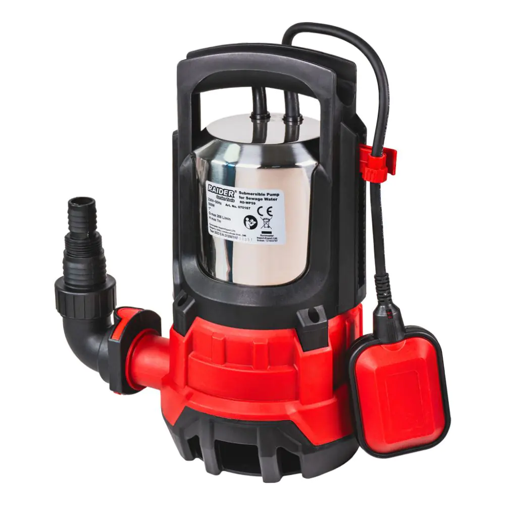 Помпа водна потопяема 550W 1" 208L/min 7m INOX RAIDER RD-WP59, (35930107)