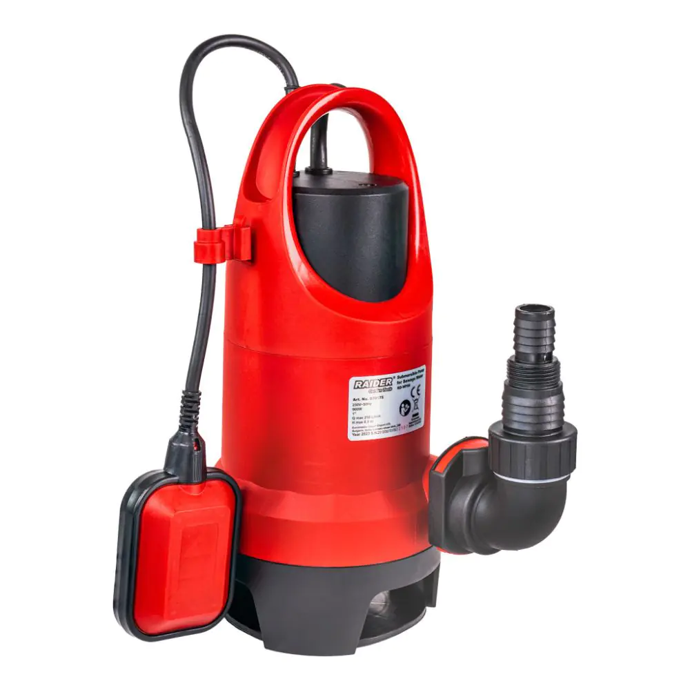 Помпа водна потопяема  900W 1" 250L/min 8,5m 35mm RAIDER RD-WP68, (35930113)
