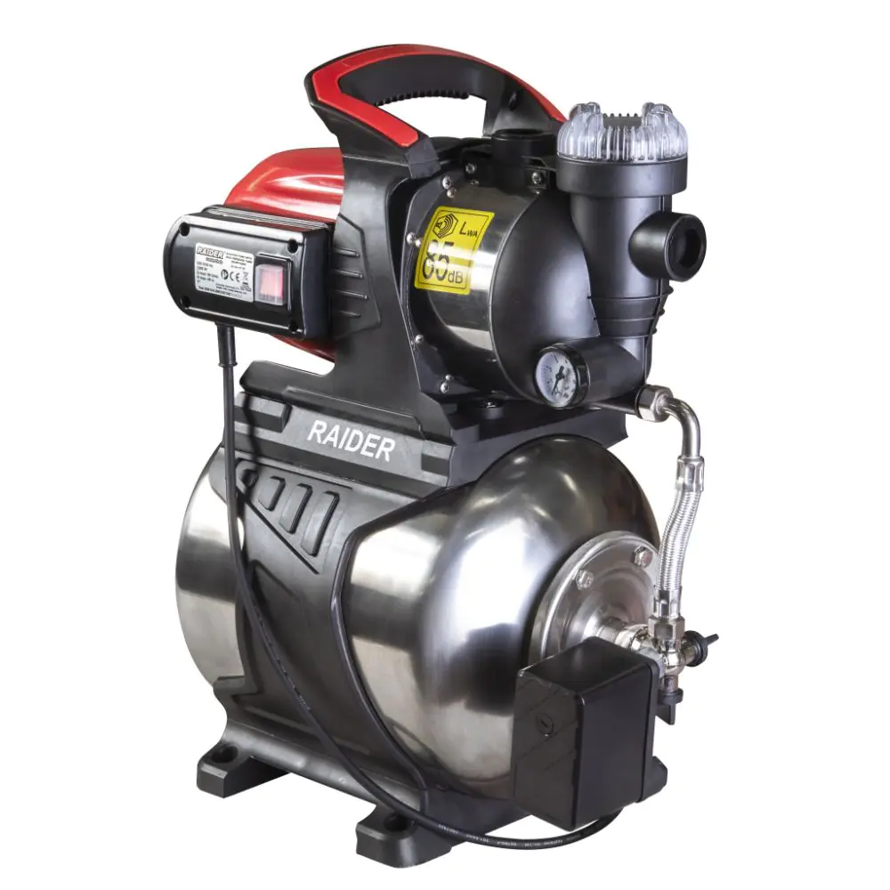 Хидрофор 1200W 1" max 64L/min 3bar 48m Inox+ RAIDER RD-WP1200S, (35924604)