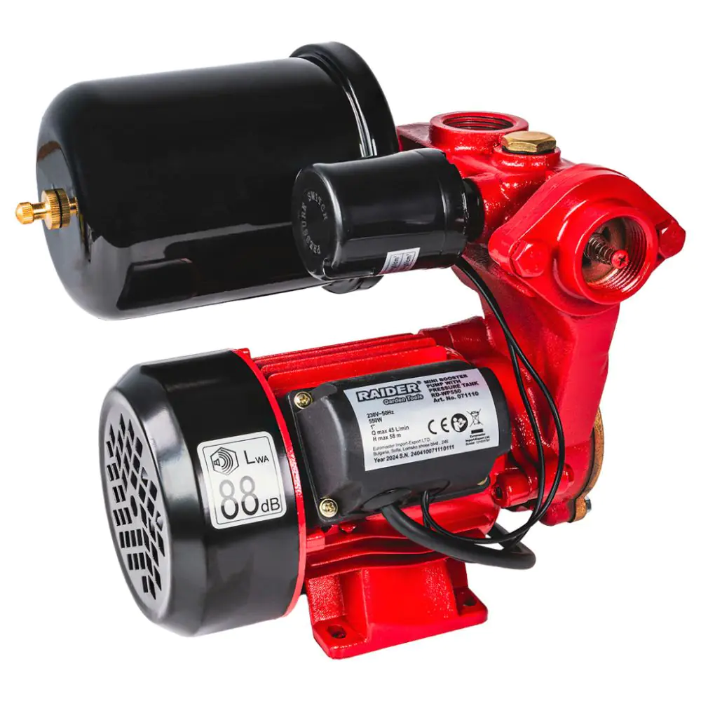 Хидрофор мини 550W 1" 45L/min 58m RAIDER RD-WP550, (35930199)