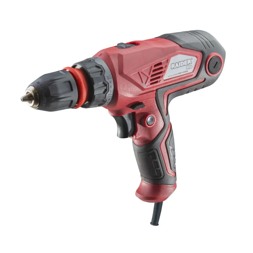 Винтоверт 400W 2-ск. 6m кабел бърза смяна в куфар RAIDER PRO RDP-CDD09, (35924624)