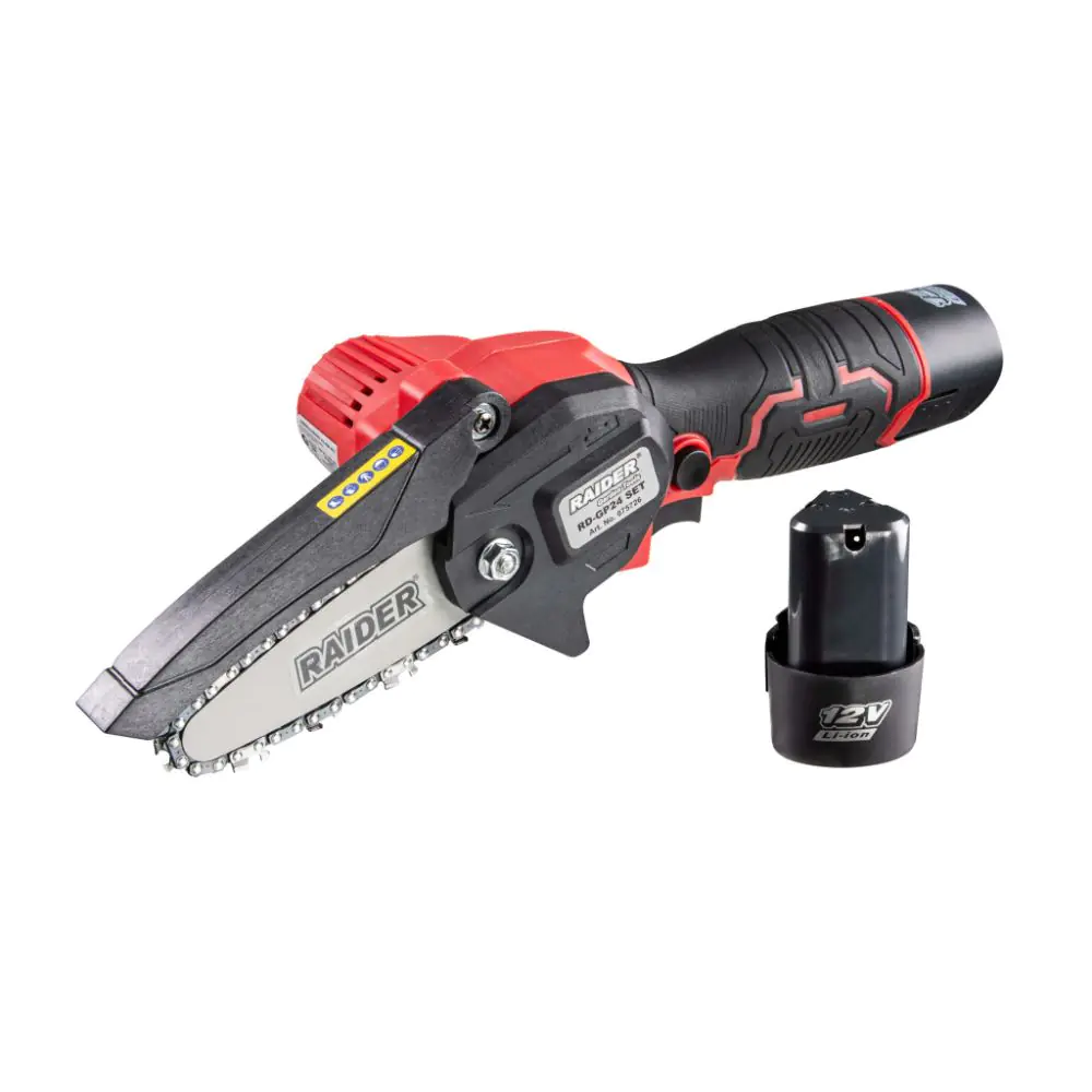Резачка акум. 12V 100mm 4" 2x2Ah 3 вериги куфар RAIDER RD-GP24 Set, (35929638)