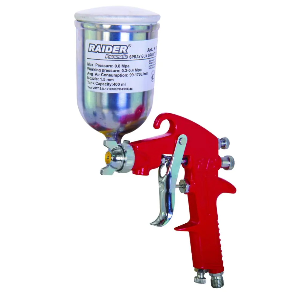 Пистолет за боя горно каз. ø1.5mm 400ml RAIDER RD-SG12, (35924874)