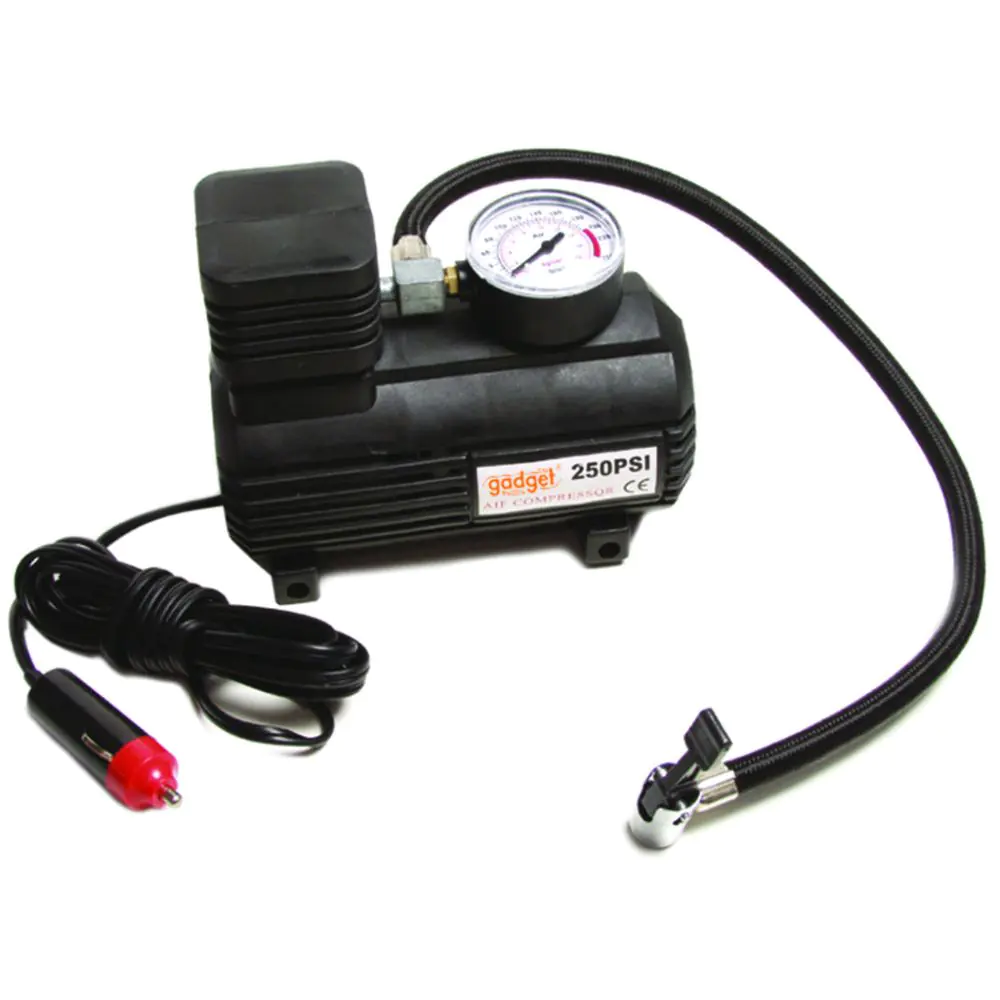 Компресор 12V за помпане на гуми с манометър GADGET, (35925055)