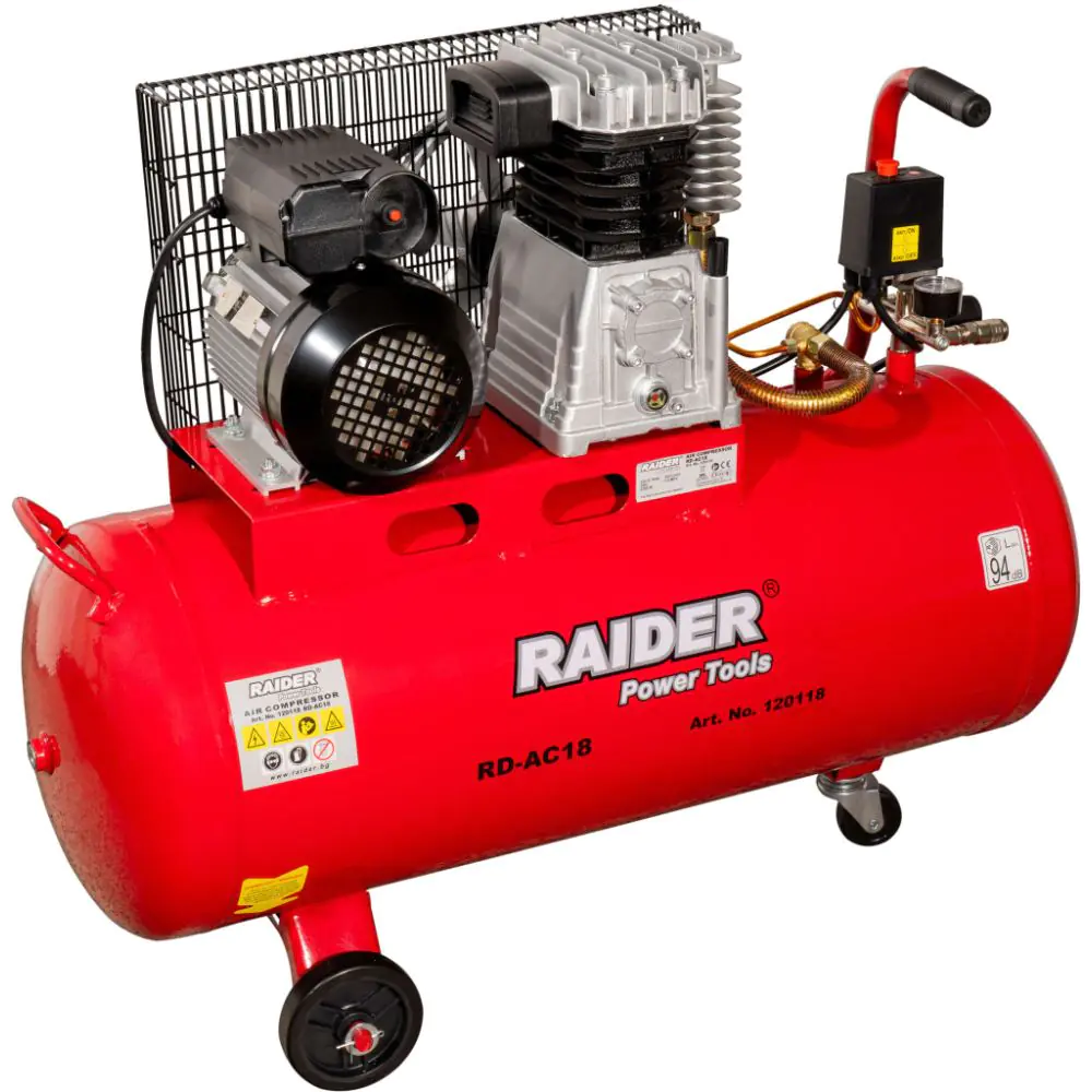 Компресор 100L 2.2kW 320L/min ремък RAIDER RD-AC18, (35929927)