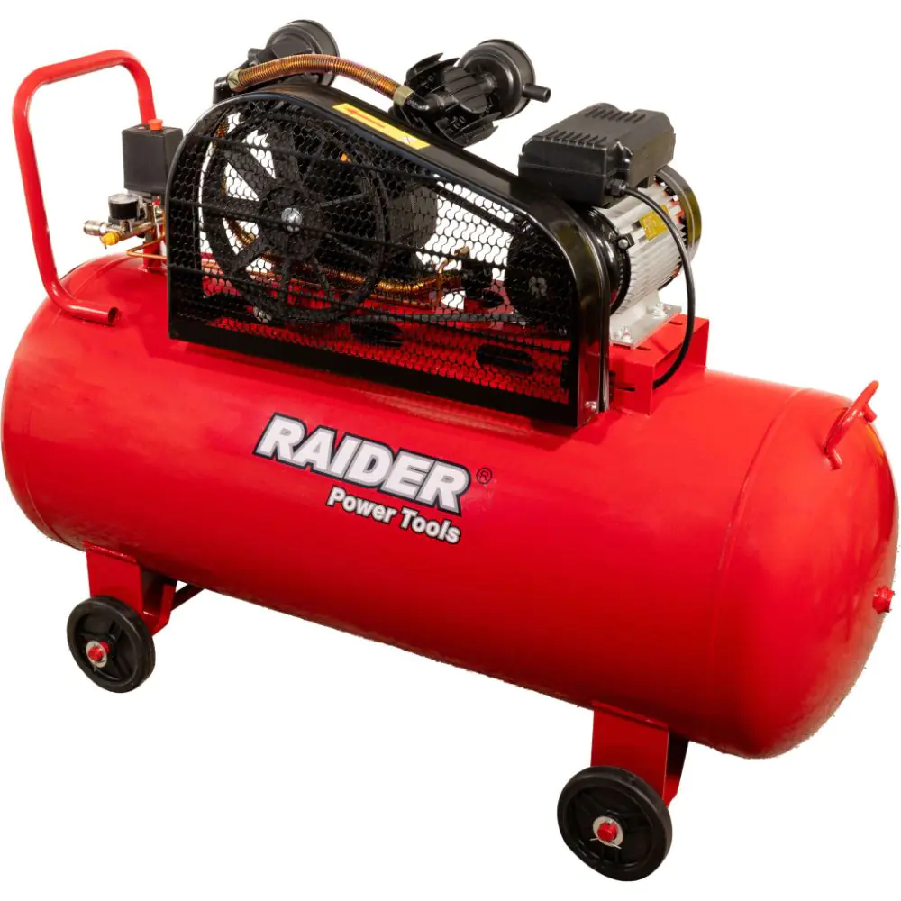 Компресор 200L 2.2kW 250L/min 2цил. ремък RAIDER RD-AC19, (35929928)