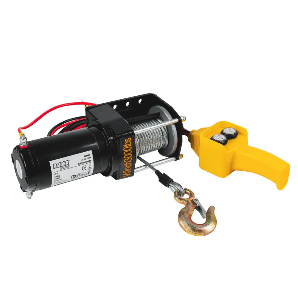 Автолебедка 12V 1360kg 3000lbs 2.2 kW Ø4.8mm 14m RAIDER RD-EW09, (35930352)