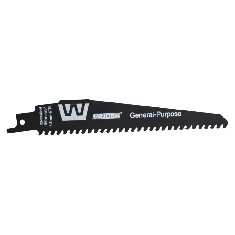 Нож за саблен трион универсален 150mm 4,3mm 6TPI RAIDER RD-GS940HM, (35930299)