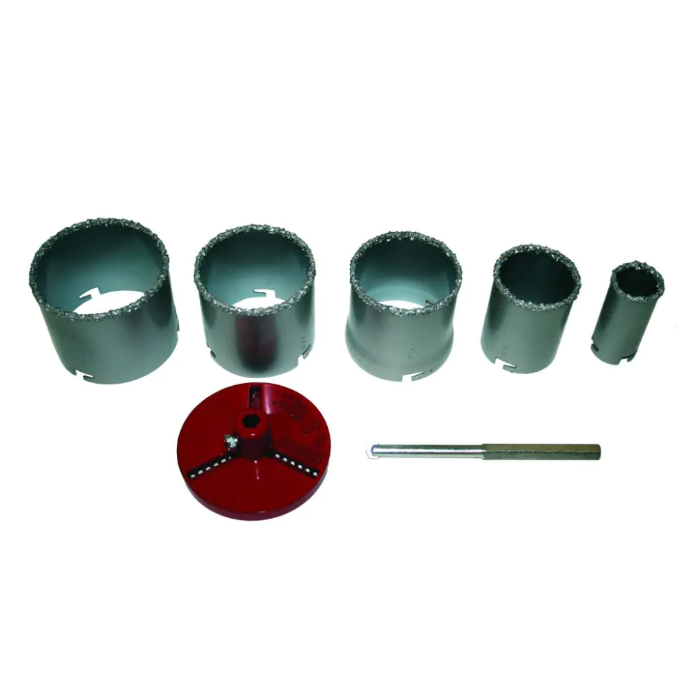 Боркорони за керамични плочки ø33-83mm 7 части к-т, (35925557)