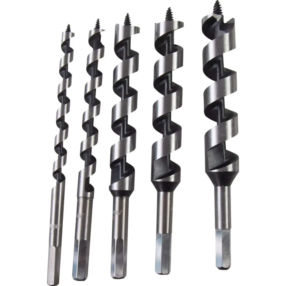 Свредла за дърво Auger 5бр. Ø10, 13, 19, 22, 25mm к-т, (35929946)