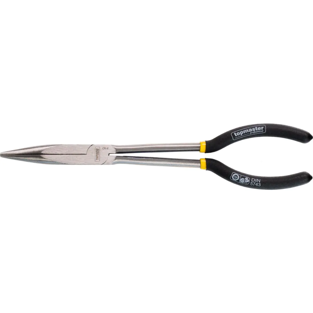 Клещи дългоусти прави 280mm CR-V Topmaster Professional, (35926054)