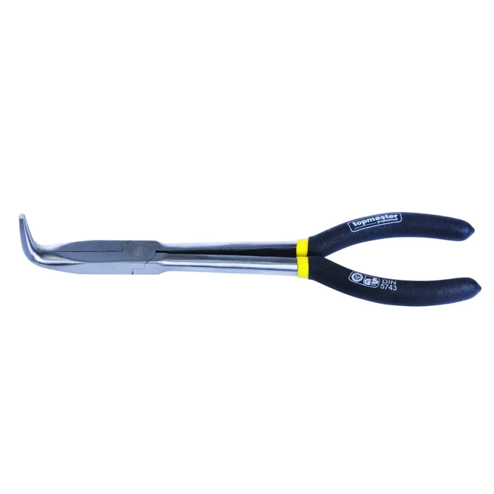 Клещи дългоусти извити 90° 275mm CR-V Topmaster Professional, (35926056)