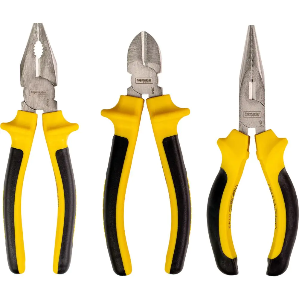Клещи комб. резачки и дългоусти к-т 3бр CR-V Topmaster Professional, (35926058)