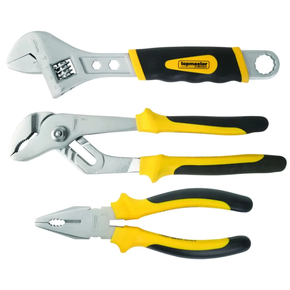 Клещи и френски ключ к-т 3бр CR-V Topmaster Professional, (35926059)