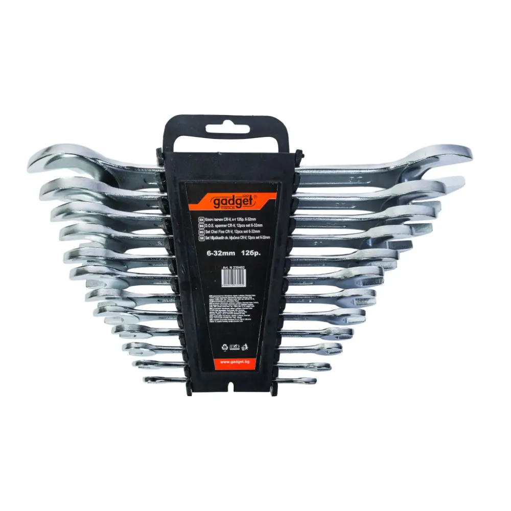 Ключ гаечен CR-V к-т 12бр. 6-32mm на стойка GADGET, (35926283)