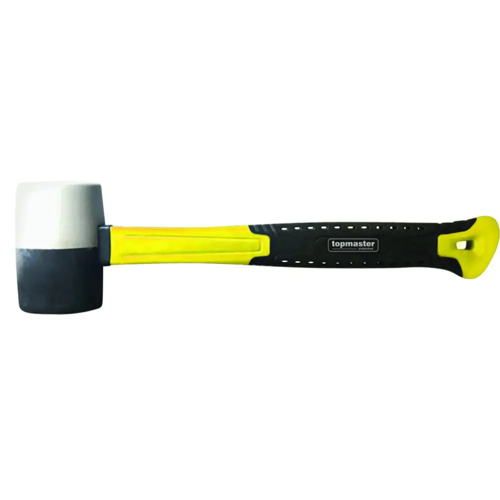 Чук гумен дръжка фибростъкло бял/черен 450g Topmaster Professional, (35926603)