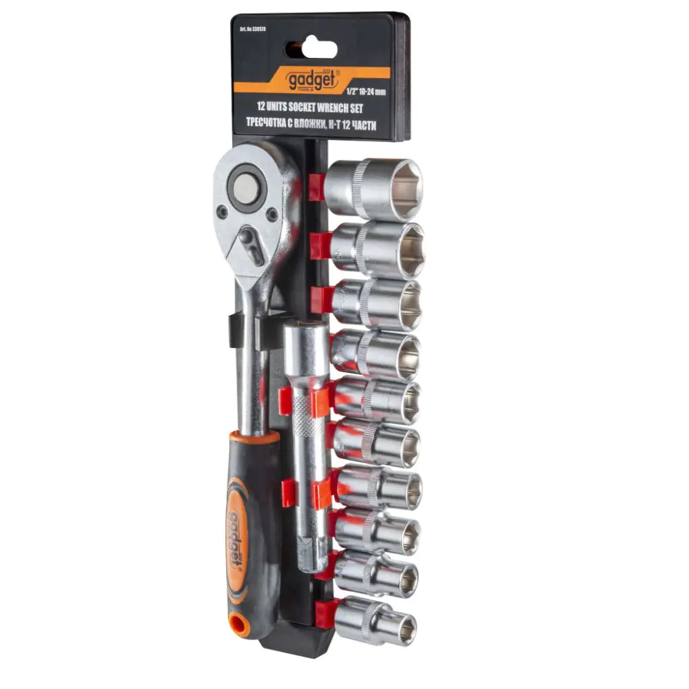 Тресчотка с вложки к-т 12 части 1/2" 10-24mm GADGET, (35927441)