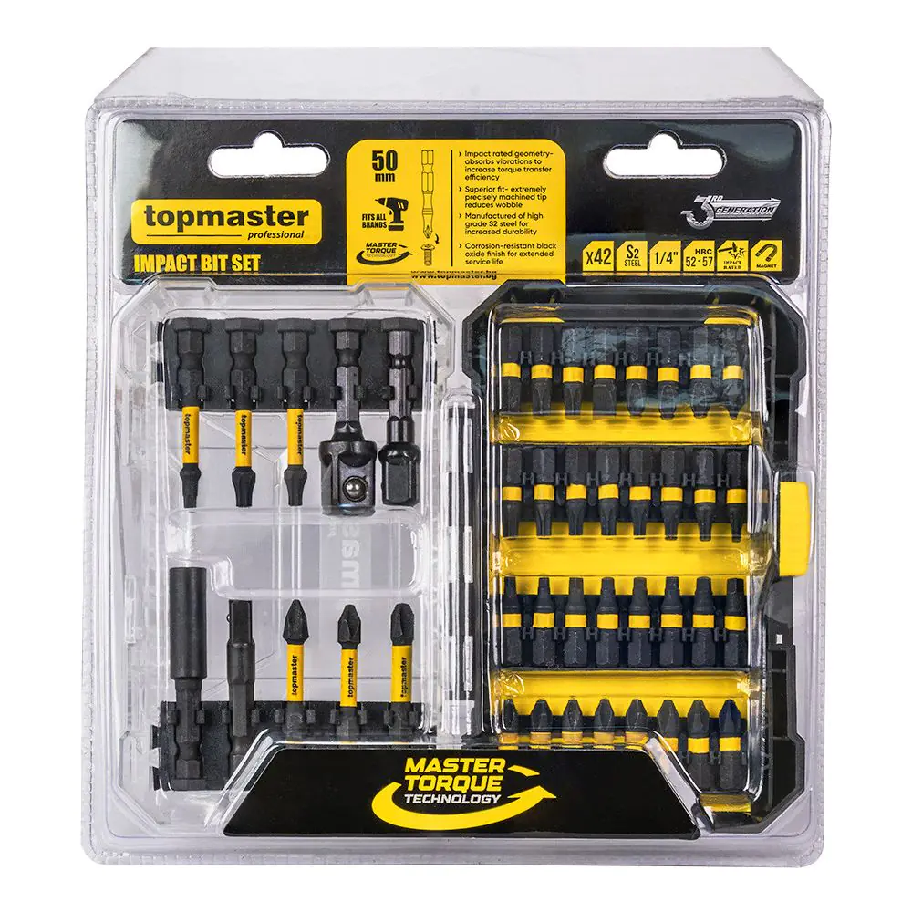 Комплект ударни битове 42 части Topmaster Professional, (35930189)