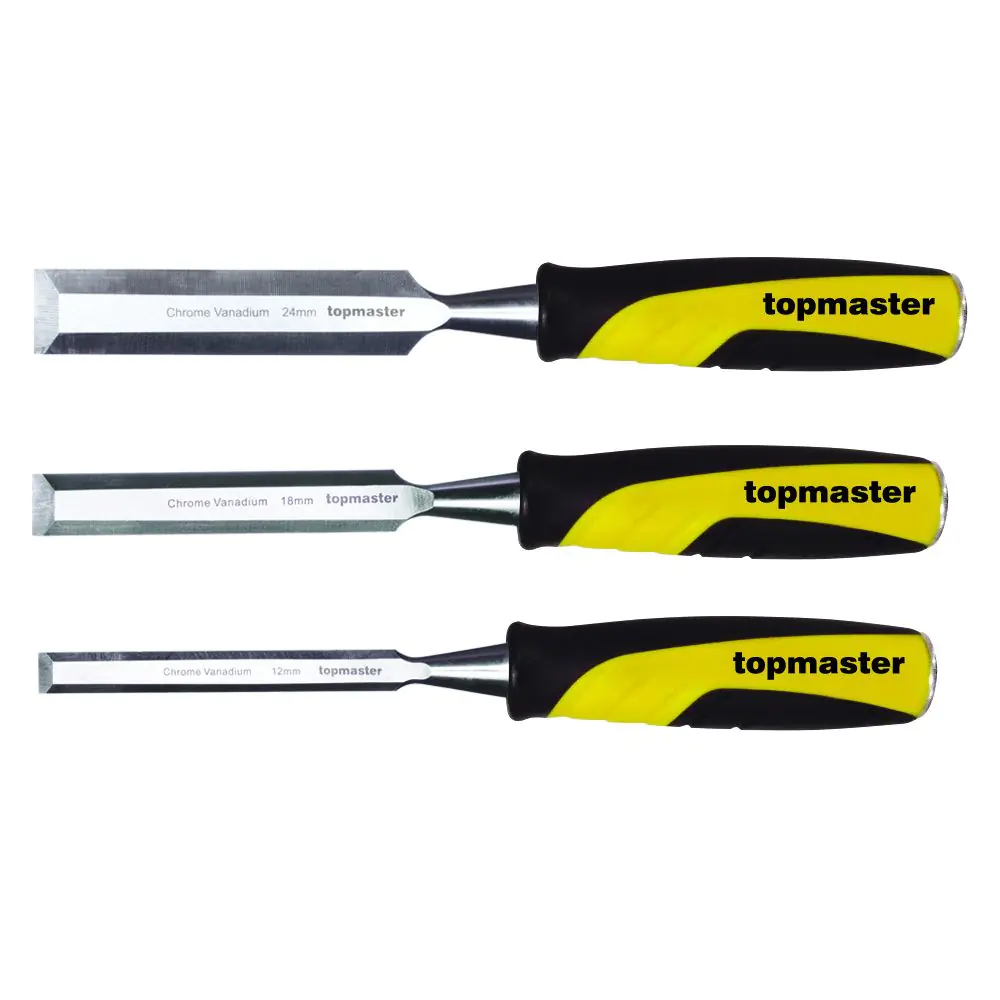 Длето за дърво комплект (12mm 18mm 24mm)65Mn Topmaster Professional, (35927734)