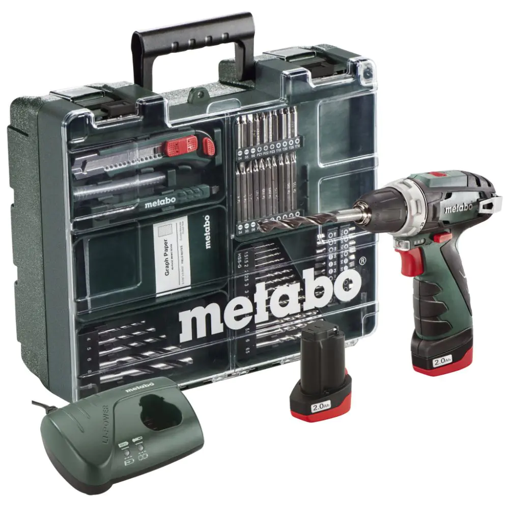 Винтоверт акум. 10.8V 34Nm METABO POWERMAXX BS 2x2Ah SET, (35928776)