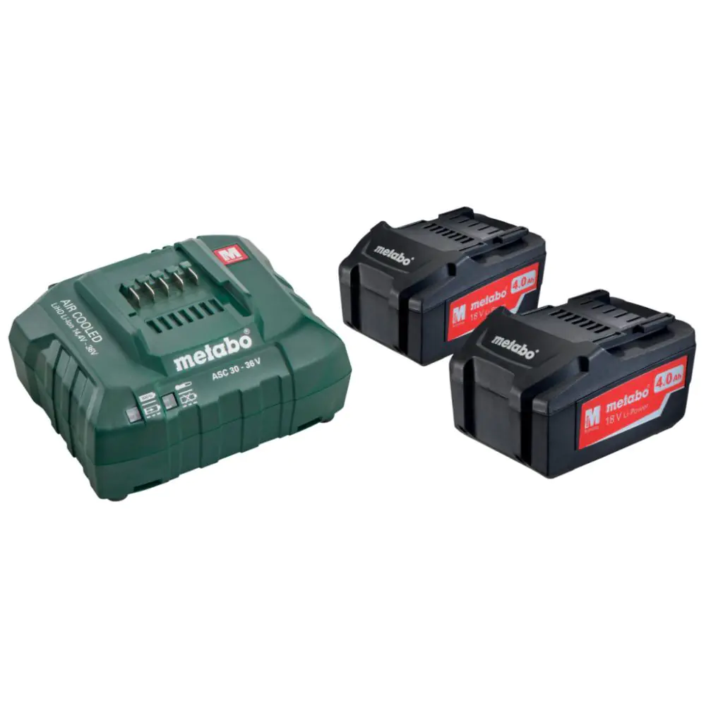 Базов комплект акумулатори 18V ASC 30-36 + 2x4.0Ah LiPower, (35929309)
